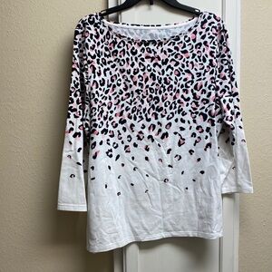 Pink cheetah print blouse